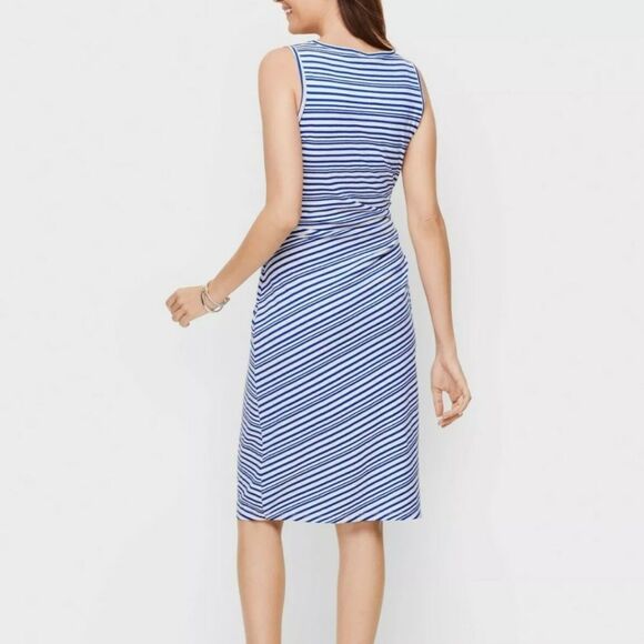 Cotton Side Tie Shift Dress Sunday Morning Stripe - Picture 2 of 8